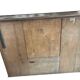 Armoire murale vintage en bois avec vitrail vert