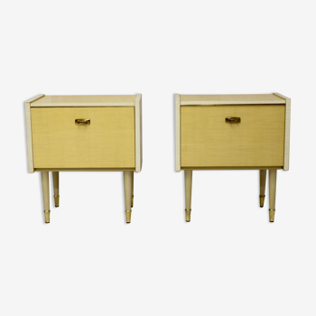 Pair of bedside tables from the middle of the century, 1950s