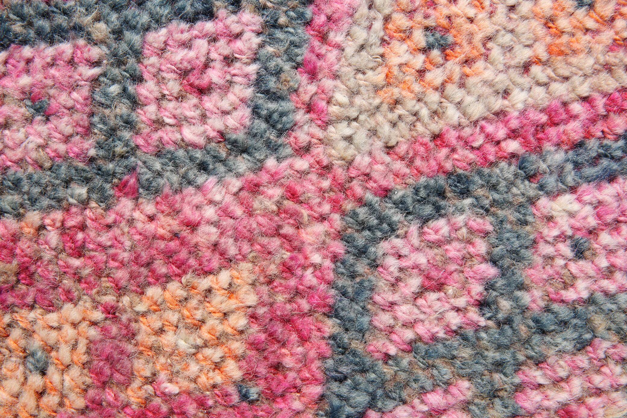 Hot Pink Turkish Runner Rug, Vintage Boho Hallway Carpet, 83x353 Cm