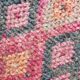 Hot Pink Turkish Runner Rug, Vintage Boho Hallway Carpet, 83x353 Cm