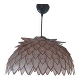 Large old chandelier in the shape of lotus flowers in mother-of-pearl and brass/ lotus flower ceiling light