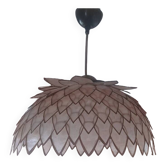 Large old chandelier in the shape of lotus flowers in mother-of-pearl and brass/ lotus flower ceiling light