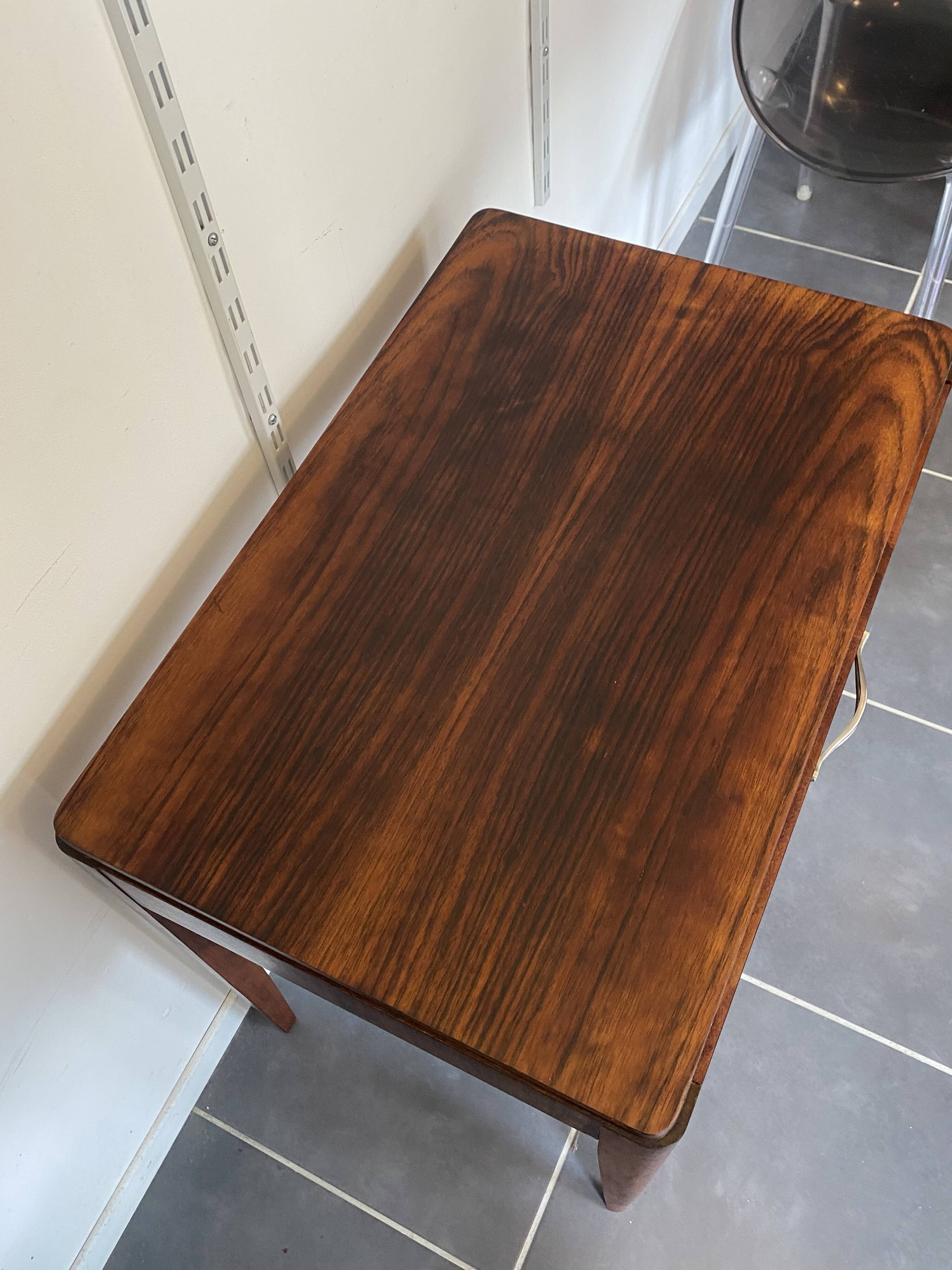Side table, desk with 1 drawer in rosewood veneer, 1950.