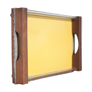 plateau bois art déco,