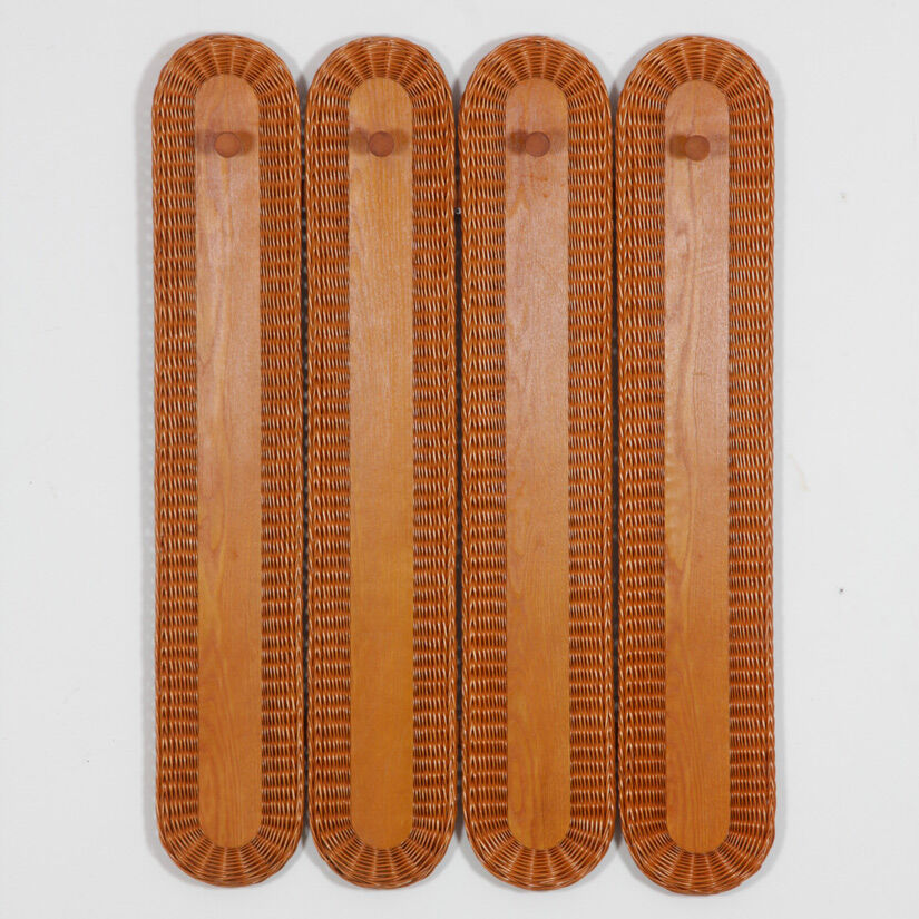 Rattan coat rack edited by Uluv in the 1960s