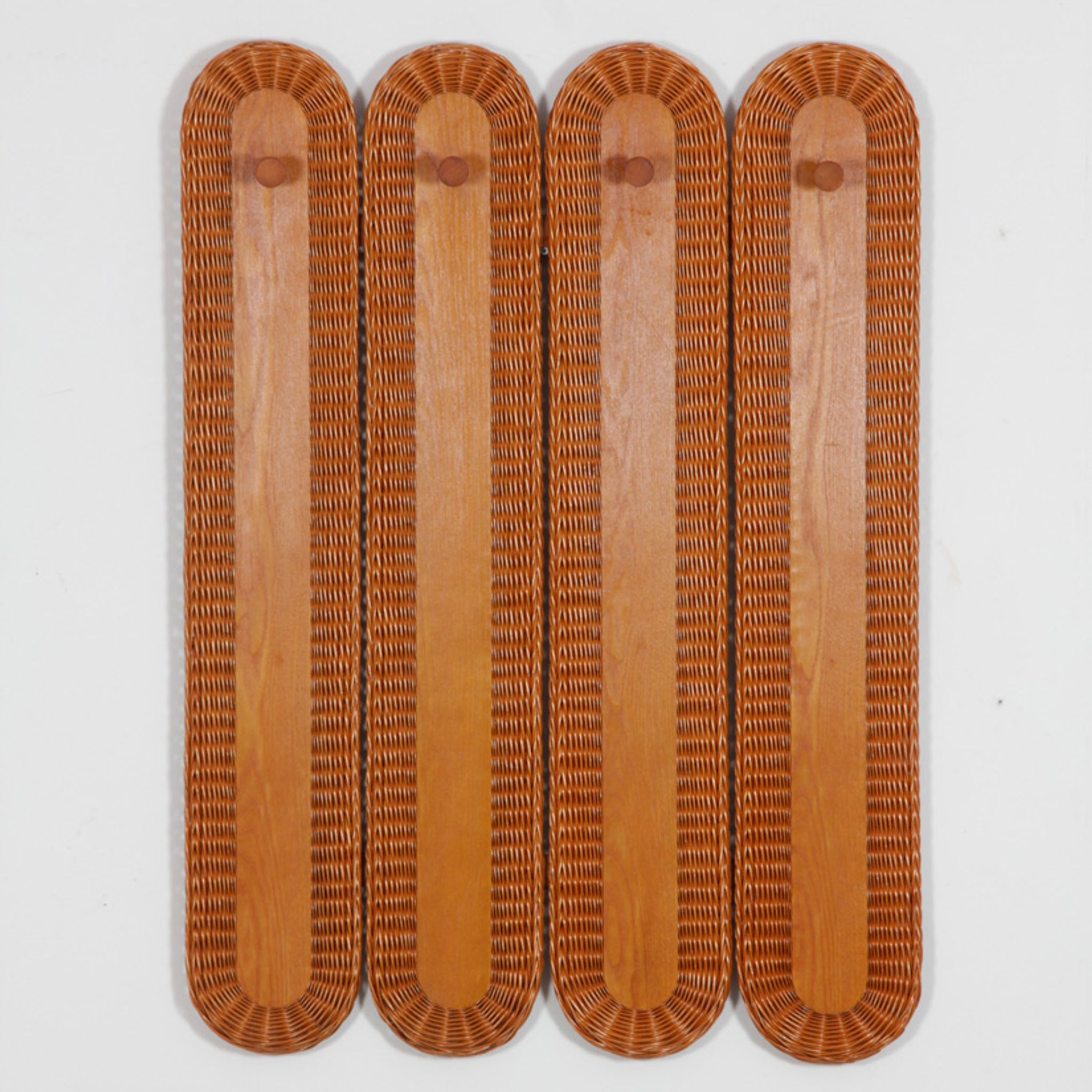 Rattan coat rack edited by Uluv in the 1960s
