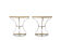 Pair of metal and bronze cast consoles. Contemporary.