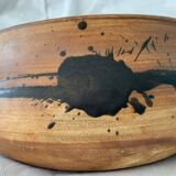 Service dish enamelled sandstone Pottery of the Vallauris Dove