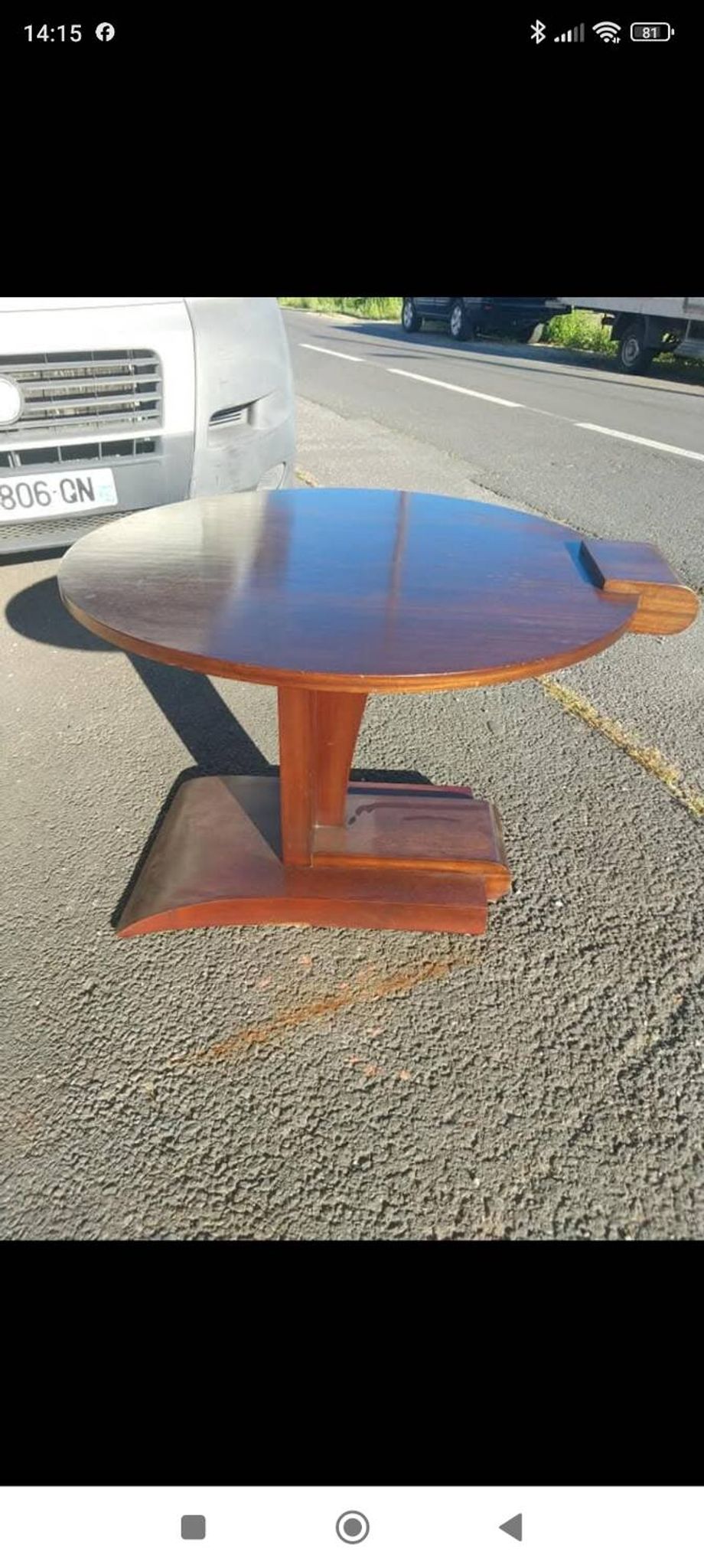 Mahogany side table, 1930