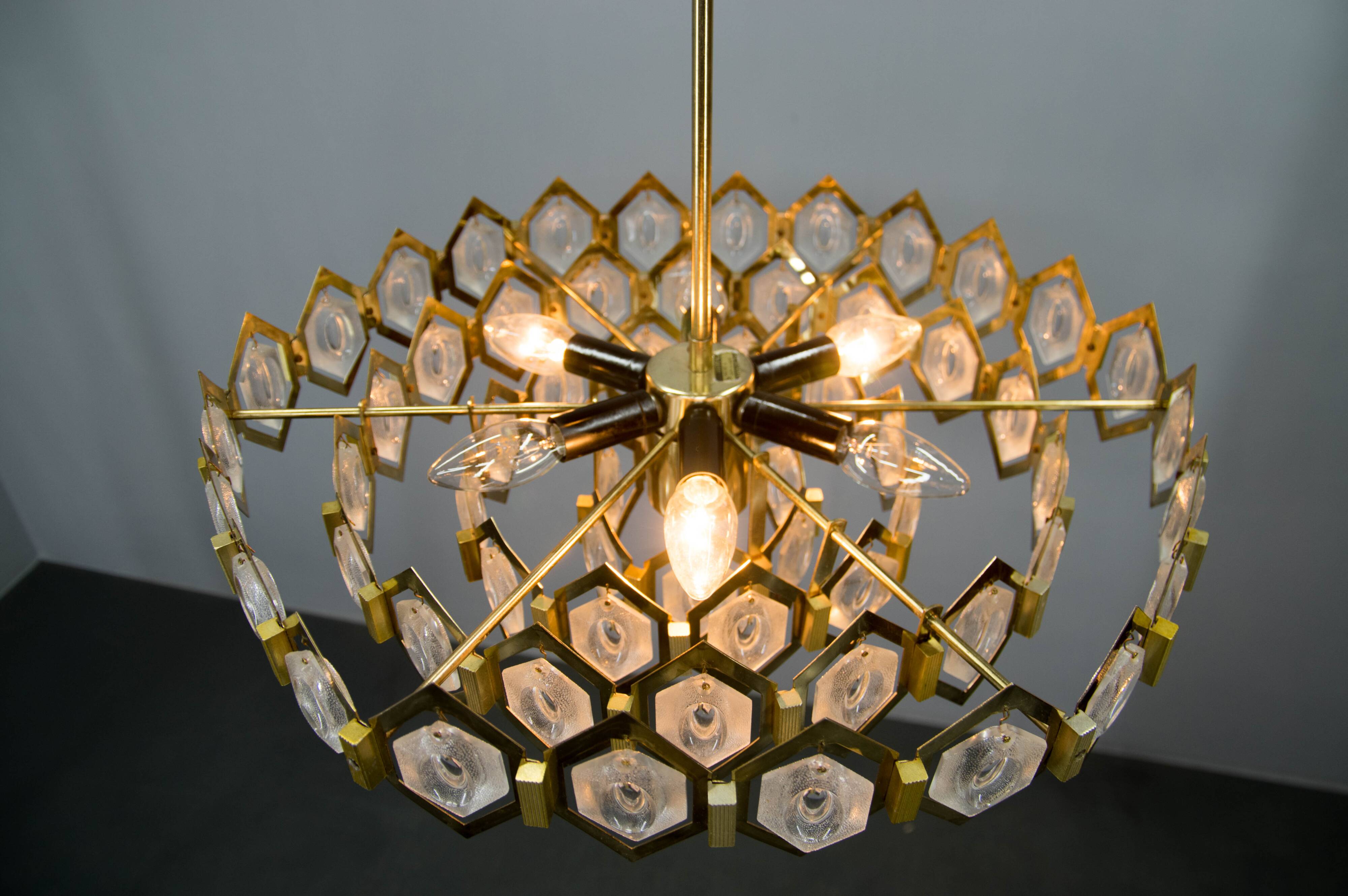 Midcentury Chandelier Designed by Bejvl for Kamenicky Senov, 1960s