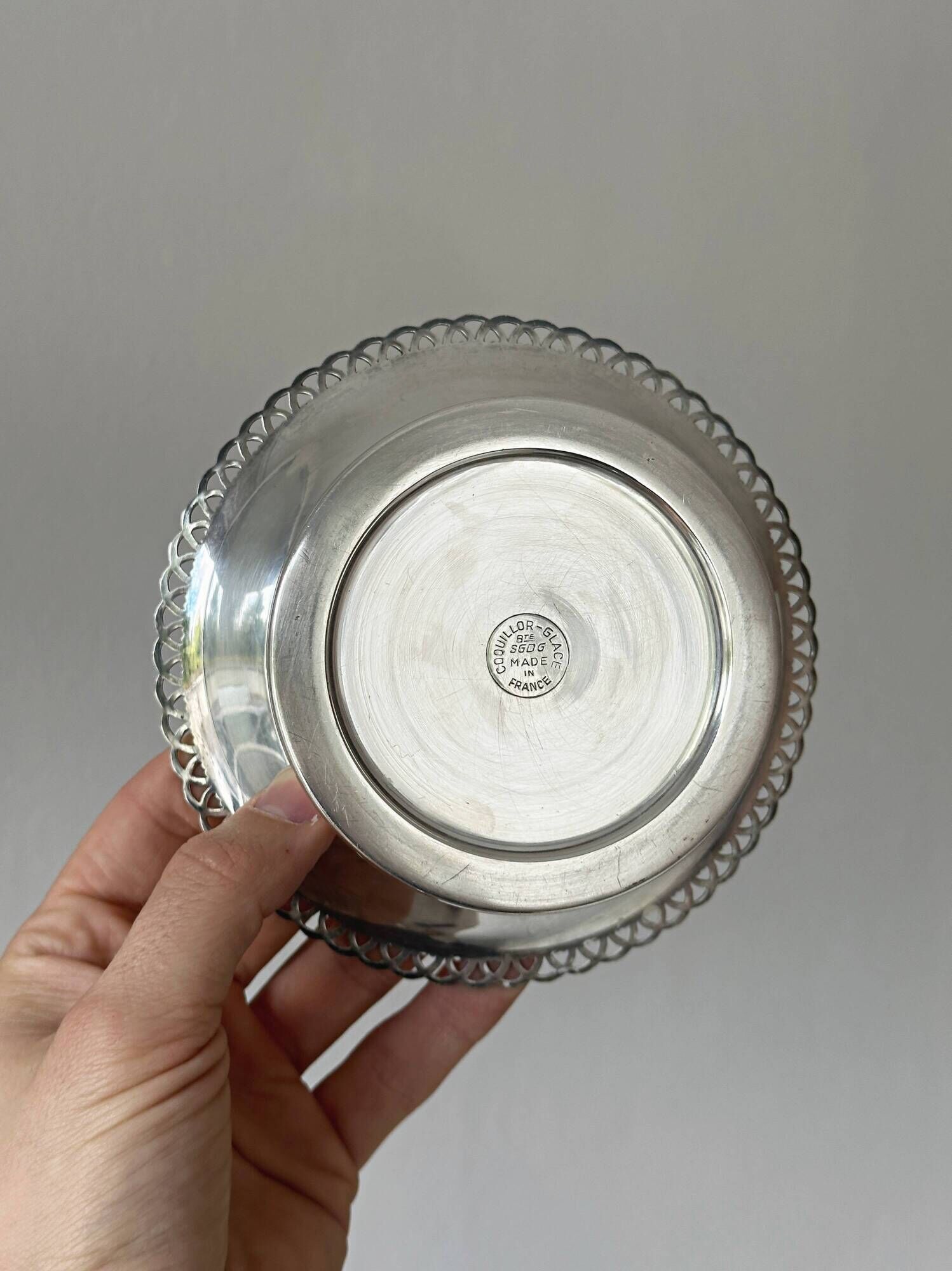 Silver-plated COQUILLOR butter dish