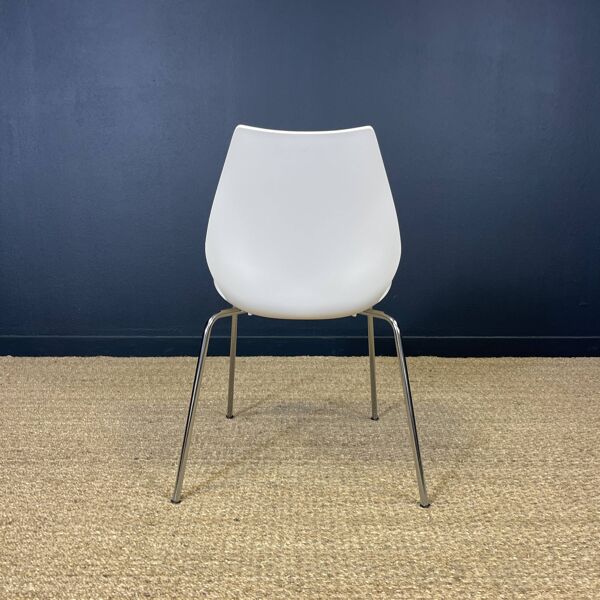 Ensemble de 4 chaises Maui blanches par Magistretti pour Kartell années 2000 Italie
