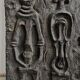 Sculptural anthropomorphic bas-relief by Venija Vučinić in plaster.