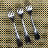 Set of 3 silver-plated dessert forks from Christofle and Spatours