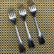 Set of 3 silver-plated dessert forks from Christofle and Spatours