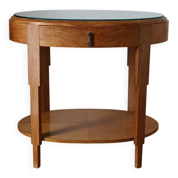 Guéridon en noyer Art déco 1930
