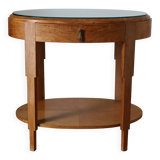 Art Deco walnut pedestal table 1930