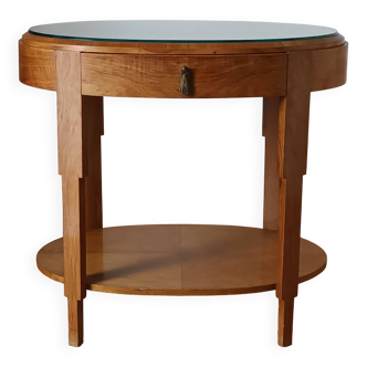 Art Deco walnut pedestal table 1930