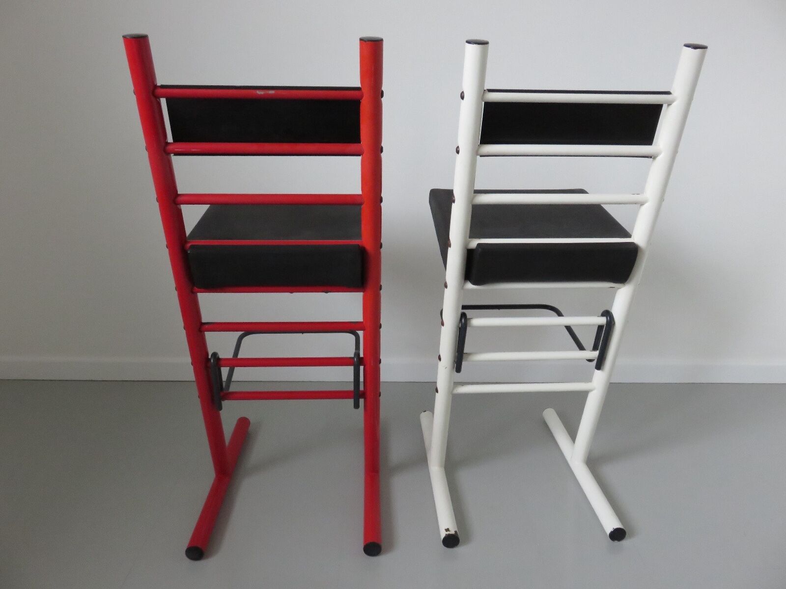 Pair of modular stools " Errebi " Italy 80s era Memphis