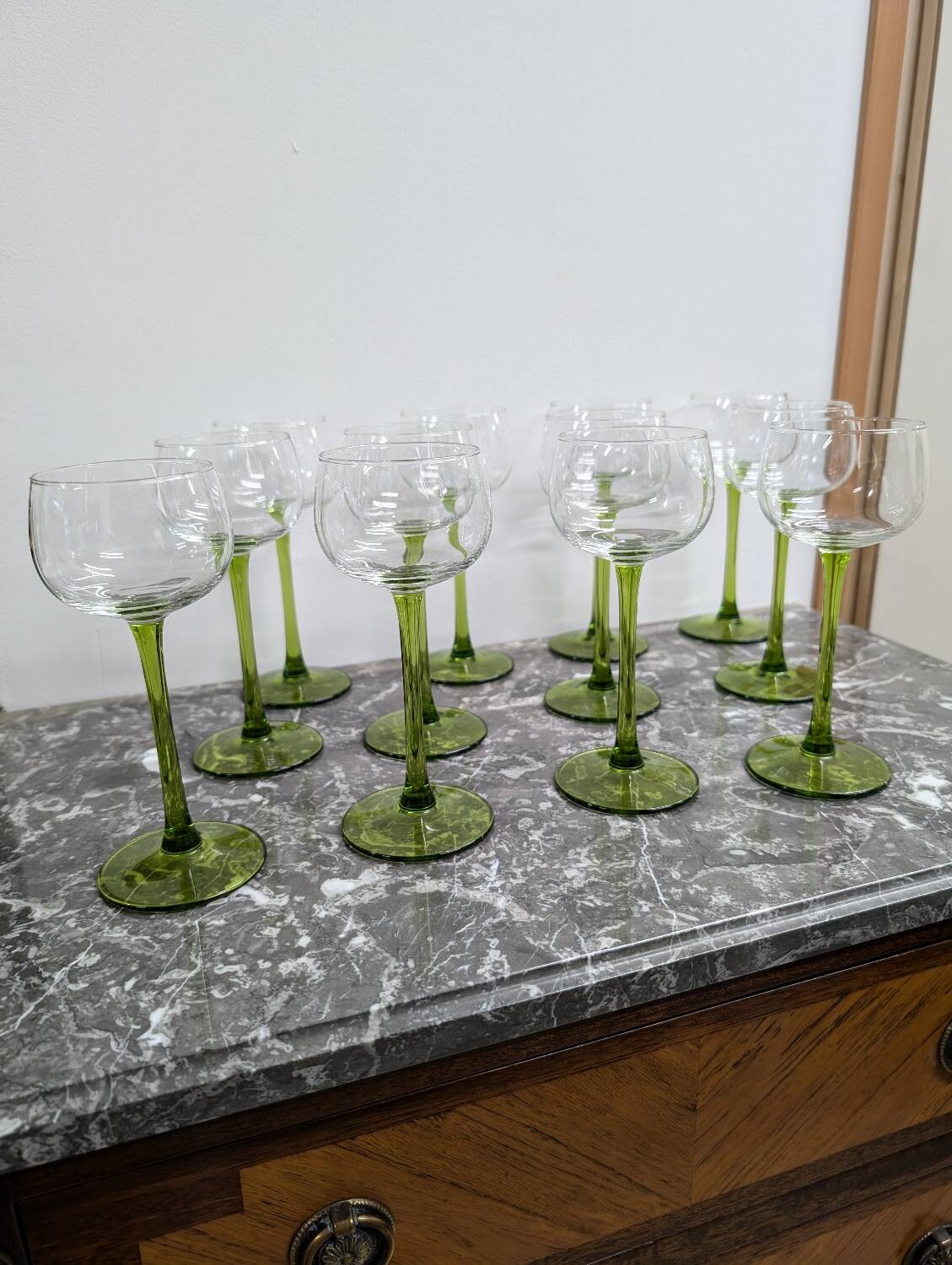 12 Alsatian crystal glasses