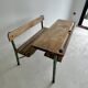 Ancien pupitre d’école double vintage Colman Thonon 1950-1960