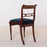 Ensemble de salle à manger Biedermeier, table ronde et quatre chaises, 19e siècle