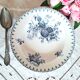 Antique deep plates in ironstone from Sarreguemines.