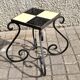 Coffee table Plant holder in wrought iron and ceramic tiles 1960-1970