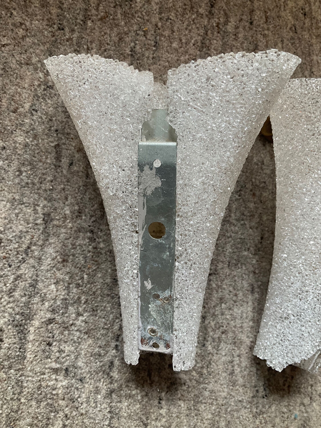 Pair of vintage wall lamps from the 60s in Perspex