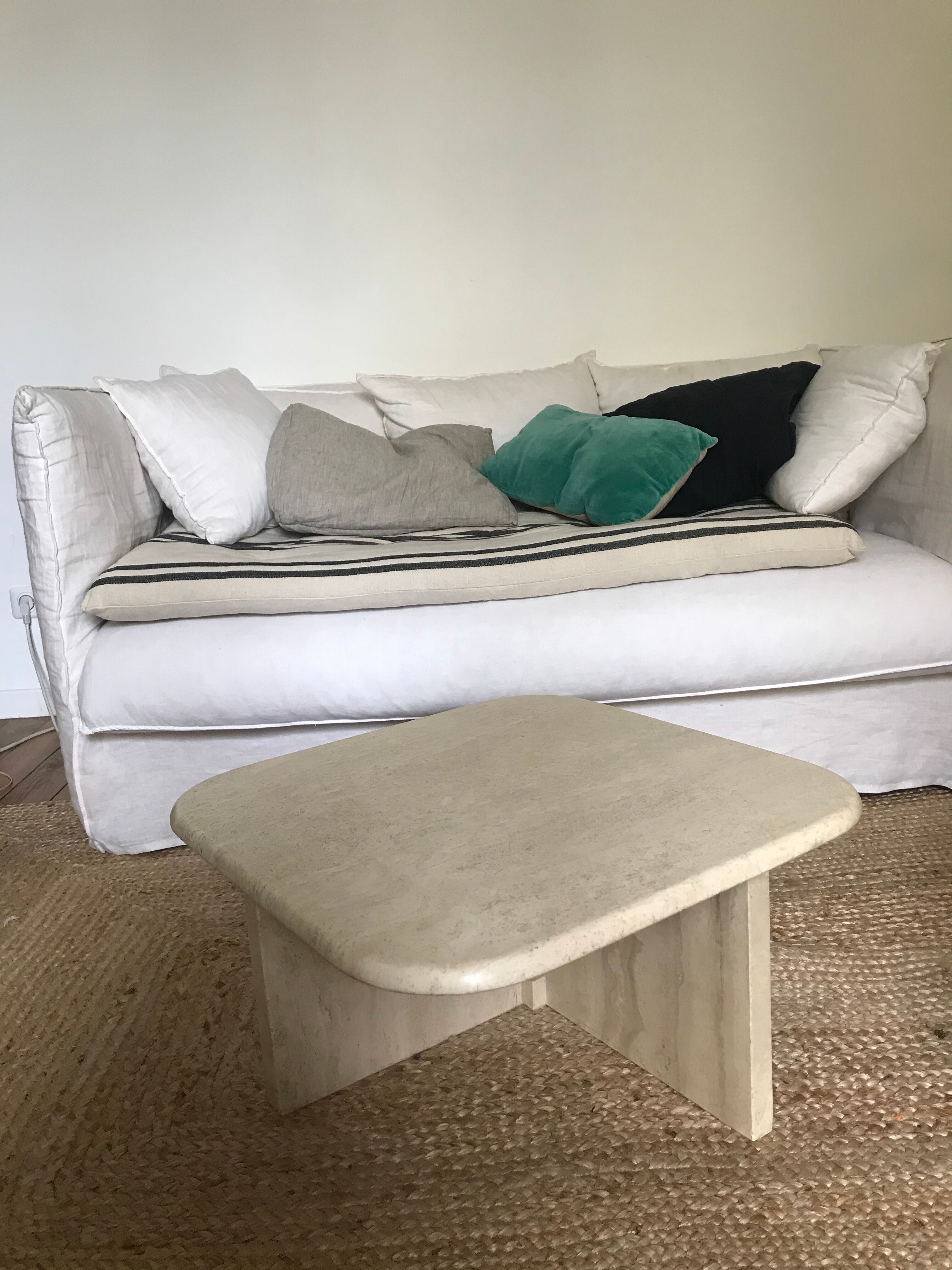 Low table in travertine