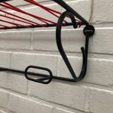 Coat rack of the 50s metal and scoubidou thread