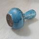 Blue vase signed Alain Maunier
