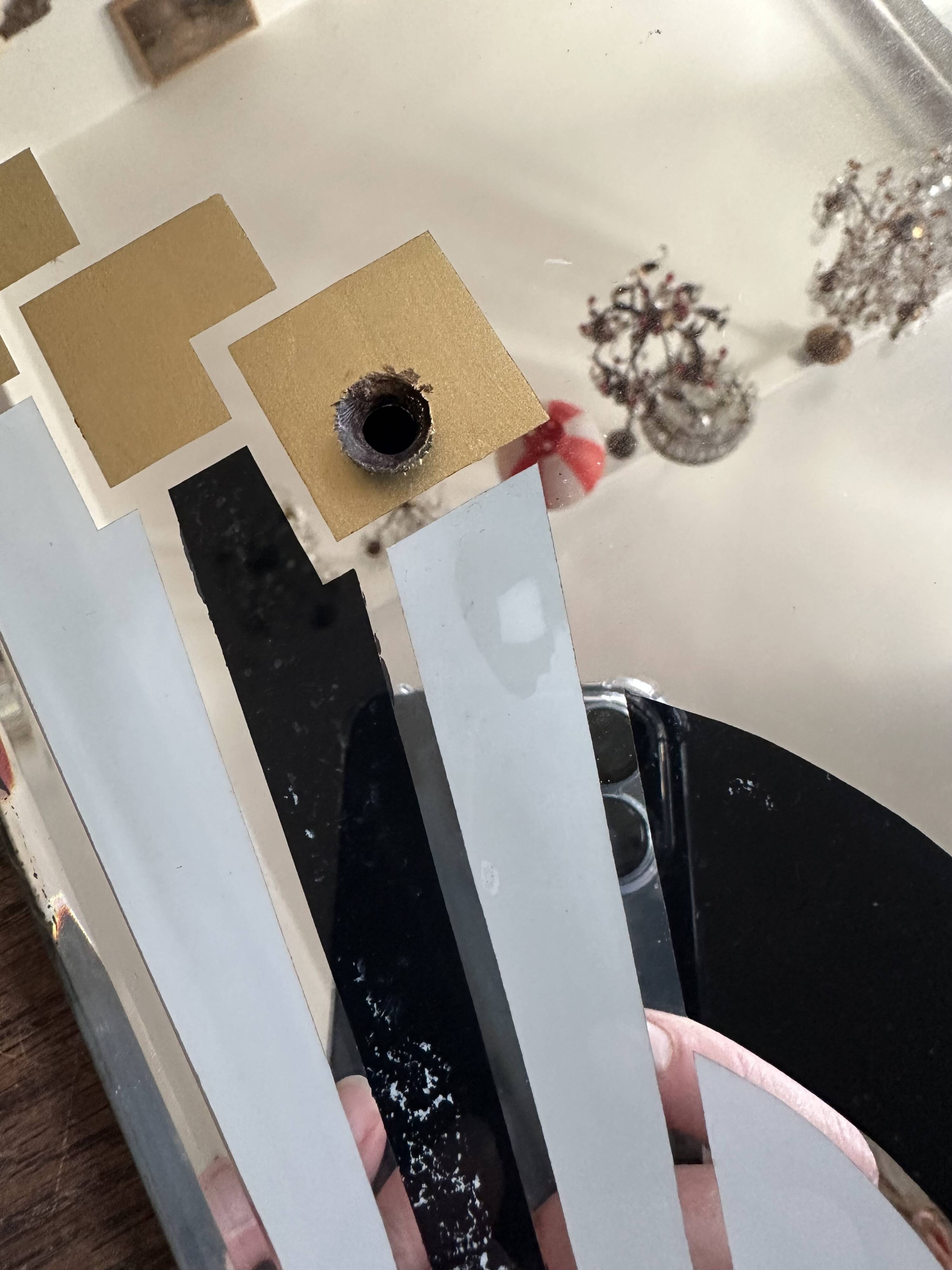 Hand-painted Art Deco beveled mirror - 1930