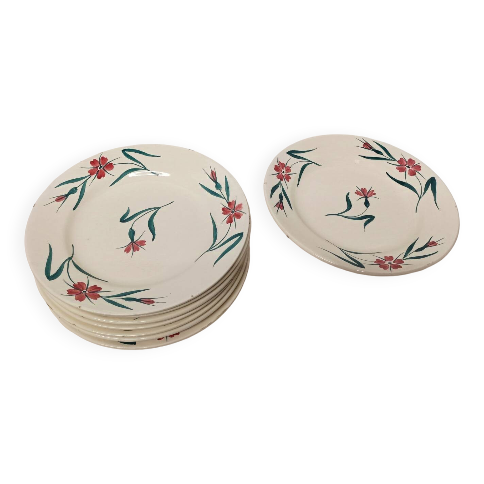 Service assiettes creuses et compotier" Terre de Fer"