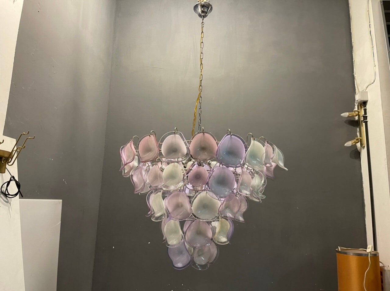 Lustre italien multicolore Murano