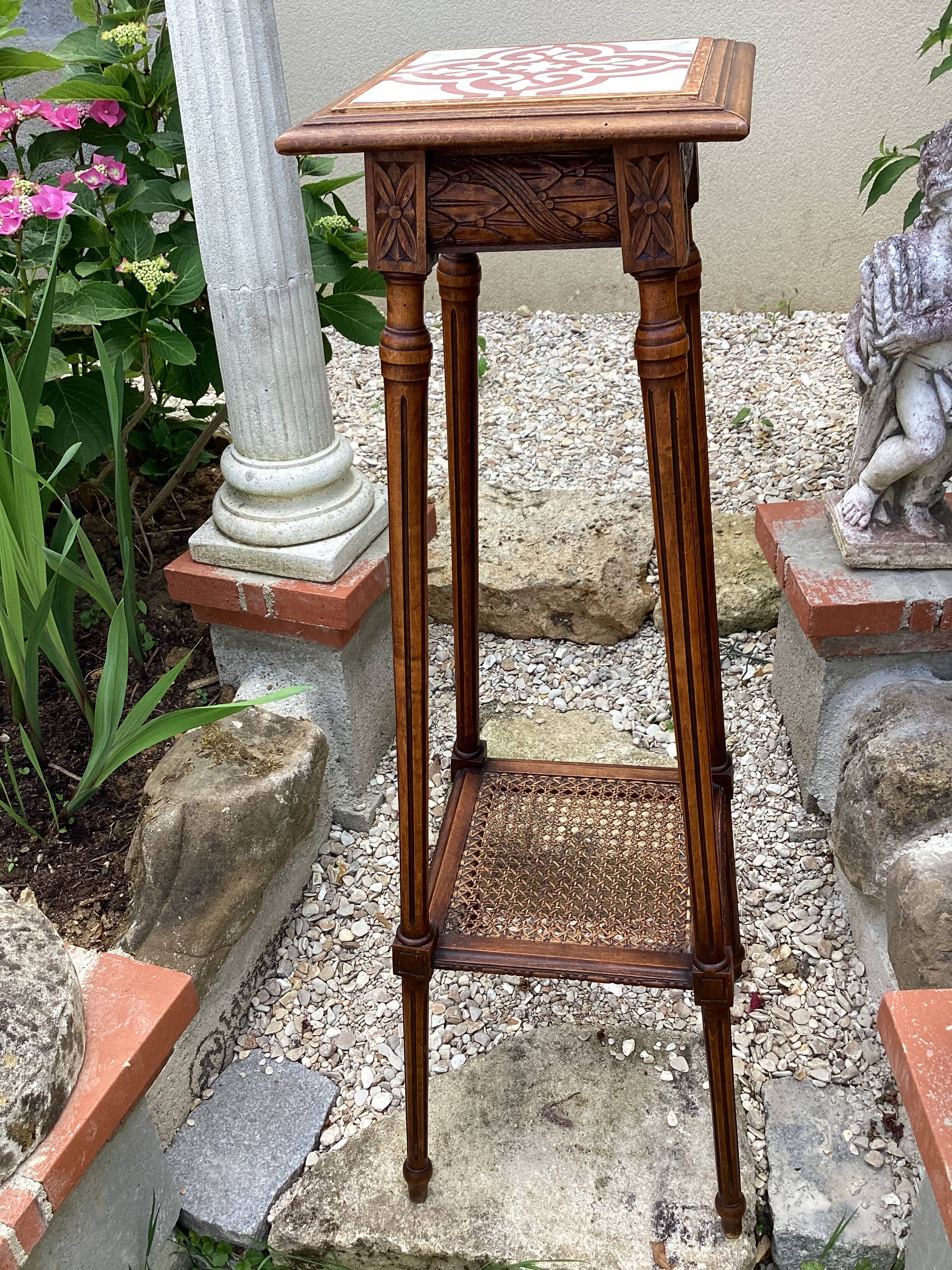 Art Deco wooden console table dimensions: height - 107 cm - width - 38 cm -
