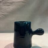 Blue ceramic milk jug
