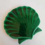 Petit plat coquille vert ancienne vintage
