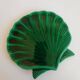 Small vintage old green shell dish