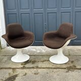 Pair of Orbit Herman Miller corca armchairs 1970