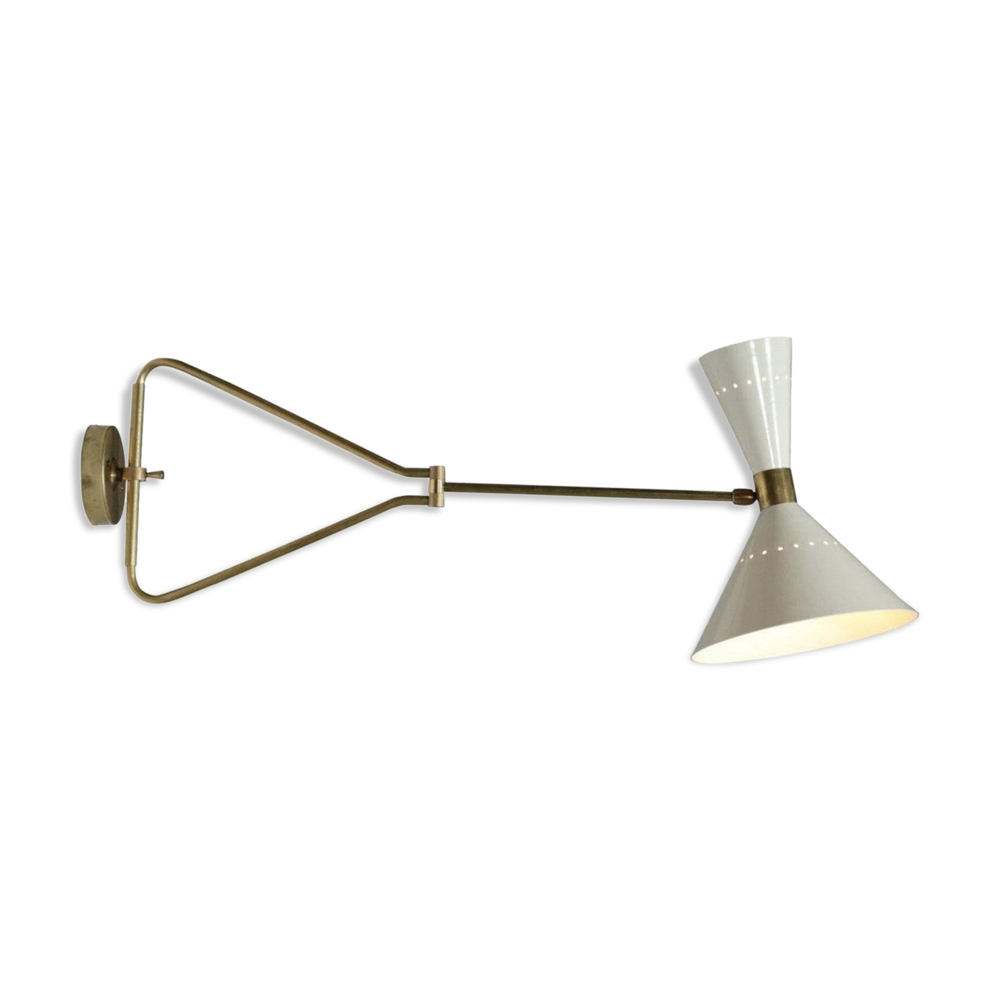 Italian articulable white wall lamp