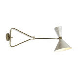 Italian articulable white wall lamp