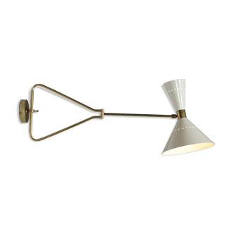 Italian articulable white wall lamp