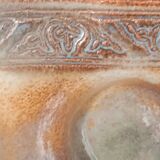 Vide poche en grès vernissé et sculpté signé vintage