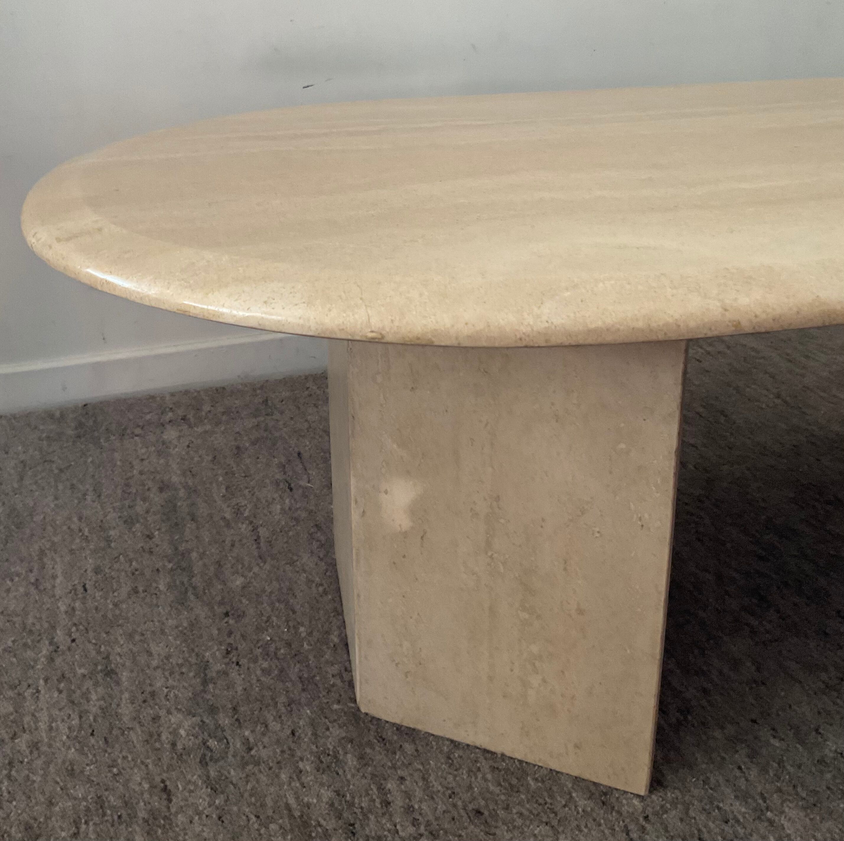 Travertine coffee table from the 70s