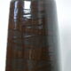 Vase ceramic flowers and brown glass