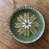Alsatian plate dish in glazed ceramic