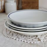 4 vintage mismatched soup plates in blue and white porcelain - Lot Angela