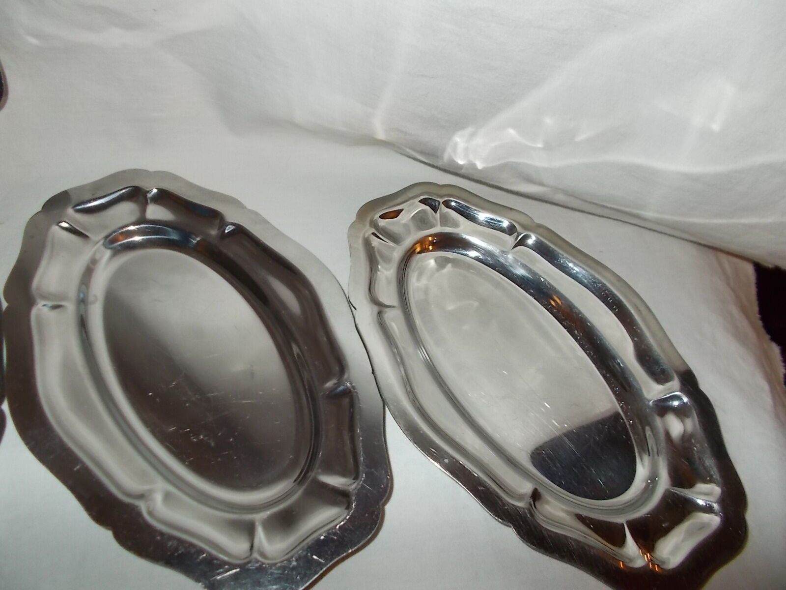 Lot of 5 oval raviers in stainless steel