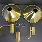 Brass lamps høvik lys jonas hidle denmark 1970 vintage scandinavian design